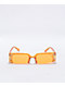 Orange Half Rim Rectangle Sunglasses
