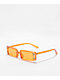 Orange Half Rim Rectangle Sunglasses