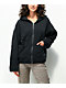 Oversized Quilted Black Jacket - Thumbnail image 1 of 4