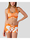 PSD Snapped Skeleton Orange Sports Bra - Thumbnail image 1 of 3