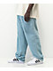 Pantalones de skate de pana azul claro SK8 holgados