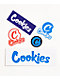 Paquete de pegatinas surtidas con el logotipo de Cookies