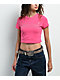 Paris Hilton That's Hot Rhinestone Pink Crop T-Shirt - Thumbnail image 1 of 3