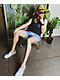 Party Pants Cruiser Flamingoes Sky Blue Board Shorts
