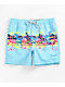Party Pants Pixel Paradise Light Blue Board Shorts - Thumbnail image 1 of 4