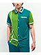Paterson Courtside Teal & Green Short Sleeve Button Up Shirt - Thumbnail image 1 of 5