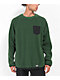 Paterson Cozy Pullover Dark Green Sweatshirt - Thumbnail image 1 of 4