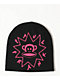Paul Frank x Slushcult Full Circle Black & Pink Skully Beanie - Thumbnail image 1 of 2