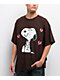 Peanuts Hearts All Around Vintage Brown T-Shirt - Thumbnail image 1 of 2