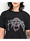 Personal Fears Pink Rhinestone Skull Black Crop T-Shirt - Thumbnail image 2 of 3
