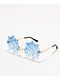 Petals and Peacocks Arctic Blue Snowflake Sunglasses - Thumbnail image 1 of 2