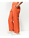 Petals and Peacocks Butterfly Checkered Orange Work Pants - Thumbnail image 6 of 9