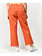 Petals and Peacocks Butterfly Checkered Orange Work Pants - Thumbnail image 2 of 9