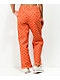 Petals and Peacocks Butterfly Checkers pantalones de trabajo naranja