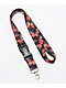 Petals and Peacocks Butterfly Effect Black Lanyard