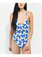 Petals and Peacocks Butterfly Effect White One Piece Swimsuit