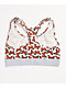 Petals and Peacocks Butterfly White Sports Bra - Thumbnail image 2 of 3
