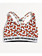 Petals and Peacocks Butterfly White Sports Bra - Thumbnail image 1 of 3