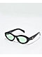 Petals and Peacocks Dahlia Black & Green Sunglasses - Thumbnail image 1 of 3