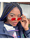 Petals and Peacocks Domina Red & Gold Sunglasses