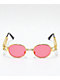 Petals and Peacocks Domina Red & Gold Sunglasses