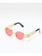Petals and Peacocks Domina Red & Gold Sunglasses