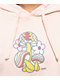 Petals and Peacocks Flower Mushrooms sudadera con capucha rosa corta