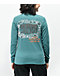 Petals and Peacocks Garden Blue Long Sleeve T-Shirt - Thumbnail image 1 of 3