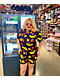 Petals and Peacocks Mixed Fruit Short Sleeve Button Up Shirt - Thumbnail image 3 of 4