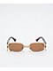 Petals and Peacocks Pierced Brown & Gold Sunglasses - Thumbnail image 2 of 2