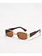 Petals and Peacocks Pierced Brown & Gold Sunglasses - Thumbnail image 1 of 2