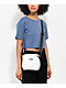 Petals and Peacocks Puffer White Crossbody Bag - Thumbnail image 2 of 4