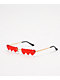 Petals and Peacocks Pusos Red Hearts Sunglasses - Thumbnail image 1 of 2
