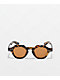Petals and Peacocks Quantum Leopard Print Brown Sunglasses - Thumbnail image 2 of 3
