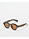 Petals and Peacocks Quantum Leopard Print Brown Sunglasses - Thumbnail image 1 of 3