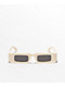 Petals and Peacocks Solar Beige Rectangle Sunglasses - Thumbnail image 2 of 2