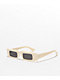 Petals and Peacocks Solar Beige Rectangle Sunglasses - Thumbnail image 1 of 2