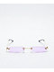 Petals and Peacocks Solesta Slim Frameless Purple Sunglasses - Thumbnail image 2 of 2