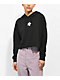 Petals and Peacocks We Grow sudadera corta con capucha negra