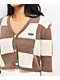 Petals by Petals & Peacocks Brown Checkered Crop Cardigan - Thumbnail image 2 of 2