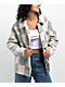 Petals by Petals & Peacocks District Sherpa White & Green Jacket  - Thumbnail image 1 of 4