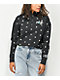 Petals by Petals and Peacocks Daisy Garden Black Quarter Zip Sweatshirt - Thumbnail image 1 of 4