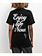 Petals by Petals and Peacocks Enjoy Life Black T-Shirt - Thumbnail image 2 of 4
