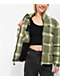 Petals by Petals and Peacocks Haze Green Flannel Puffer Jacket - Thumbnail image 4 of 5