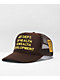 Petals by Petals and Peacocks Health Is Wealth Brown Trucker Hat - Thumbnail image 1 of 4