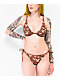 Petals by Petals and Peacocks Inverted Butterfly Brown Cheeky Bikini Bottom - Thumbnail image 1 of 6