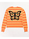 Petals by Petals and Peacocks Monarch Orange Stripe Long Sleeve T-Shirt