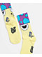 Petty Snacks Shroom Yellow Crew Socks - Thumbnail image 2 of 3