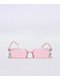 Pink Half Rim Rectangle Sunglasses - Thumbnail image 2 of 2