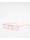 Pink Ombre Rectangle Sunglasses